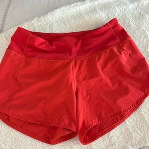 red speed up lulu shorts